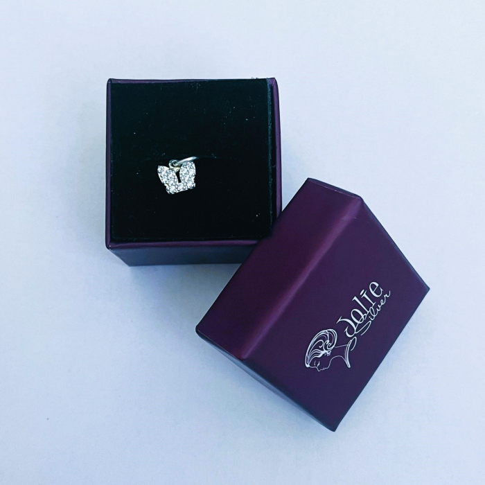 Pandantiv din Argint 925 Jolie Silver, Model Fluturas cu Zirconii, 8 x 8 mm, 0.5 g [4]