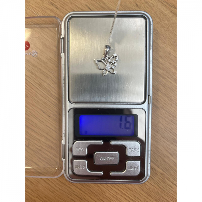 Pandantiv din Argint 925 Jolie Silver, Model Fluturas Rodiat cu Zirconii, 20 x 15 mm, 1.6 g [2]