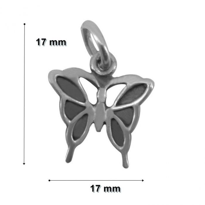 Pandantiv din Argint 925 Jolie Silver, Model Fluture, 17 x 17 mm, 0.9 g [6]