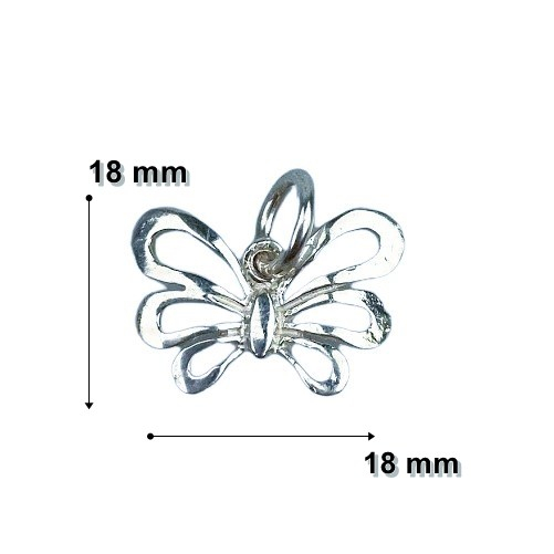 Pandantiv din Argint 925 Jolie Silver, Model Fluture, 18 x 18 mm, 0.9 g [4]