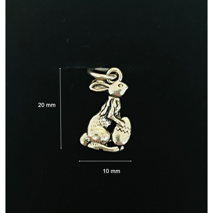 Pandantiv din Argint 925 Jolie Silver, Model Iepuras cu Ou, 20 x 10 mm, 1.5 g [2]
