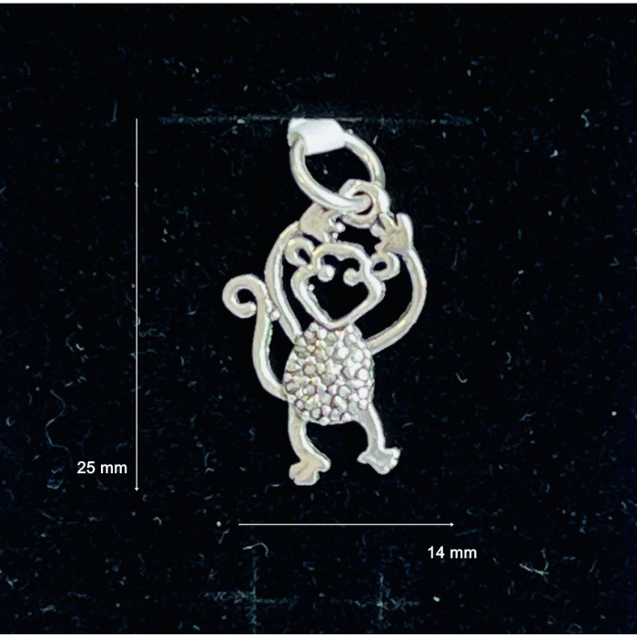 Pandantiv din Argint 925 Jolie Silver, Model Maimuta, 25 x 14 mm, 1.4 g [2]