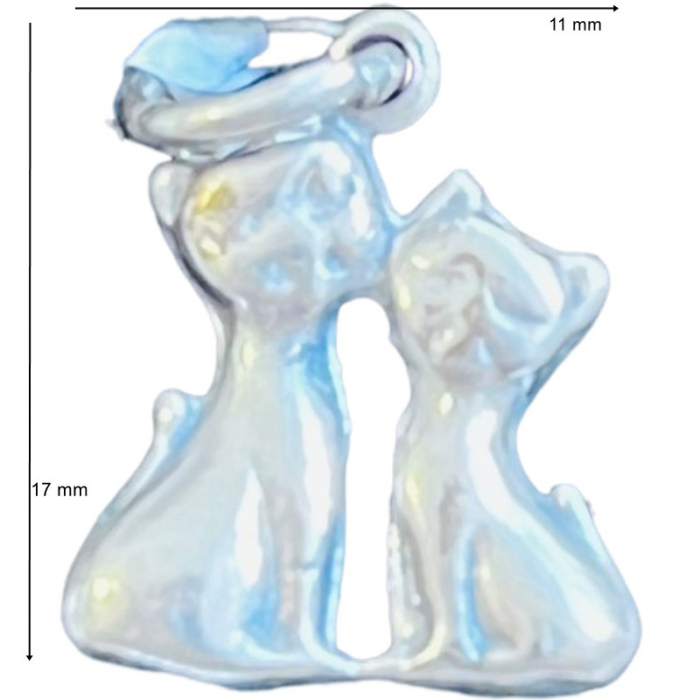 Pandantiv din Argint 925 Jolie Silver, Model Pisicute, 17 x 11 mm, 0.9 g [2]