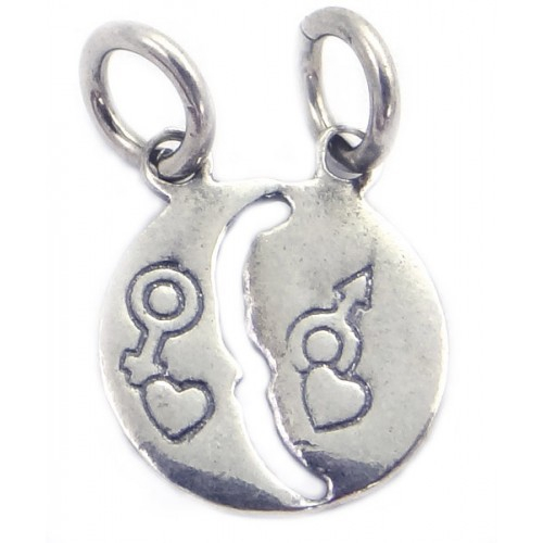 Pandantiv din Argint 925 Jolie Silver, Model Soare si Luna, 18 x 12 mm, 1.2 g [2]