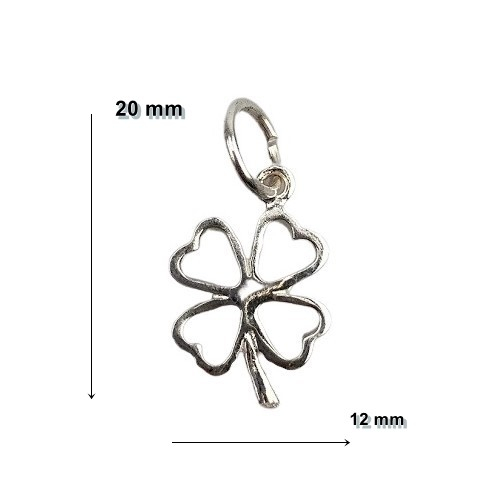 Pandantiv din Argint 925 Jolie Silver, Model Trifoi Contur, 20 x 12 mm, 0.7 g [4]