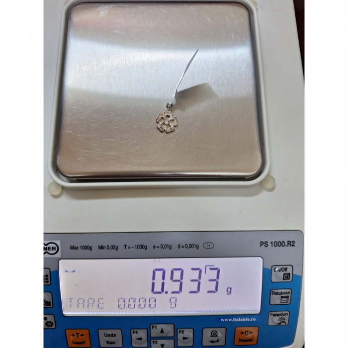 Pandantiv Floare cu Pietre, Argint 925, 1.8 cm x 1.2 cm [11]