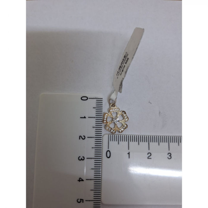 Pandantiv Floare cu Pietre, Argint 925, 1.8 cm x 1.2 cm [12]