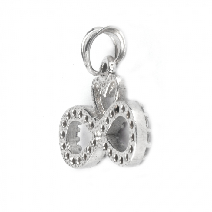 Pandantiv Infinit cu Inima, Argint 925, 1.5 cm x 2 cm [5]