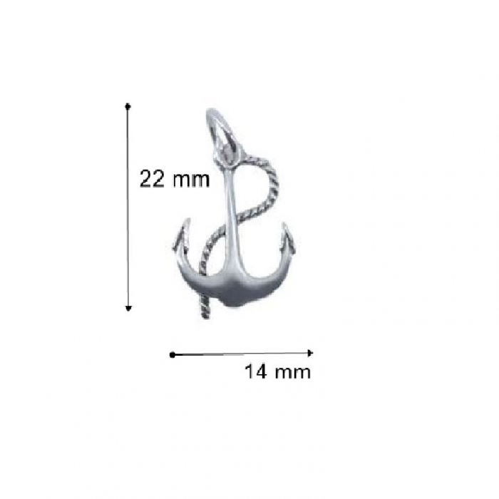 Pandantiv, Jolie Silver, Argint 925, Model Ancora, 22 x 14 mm, 0.9 g [3]