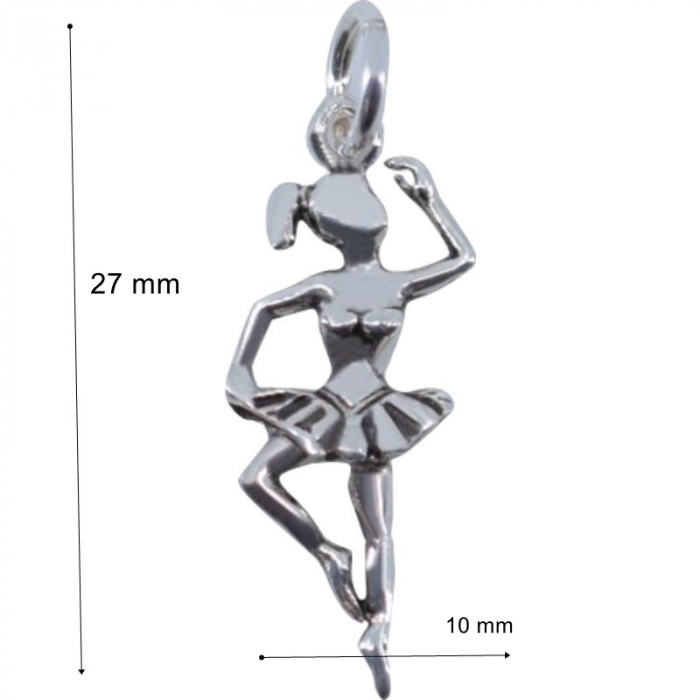 Pandantiv, Jolie Silver, Argint 925, Model Balerina, 27 x 10 mm, 1 g [6]