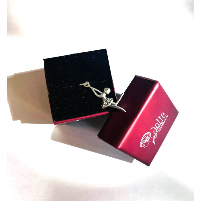 Pandantiv, Jolie Silver, Argint 925, Model Balerina Patinata, 1.1 g, 2.7 x 1.4 cm [4]