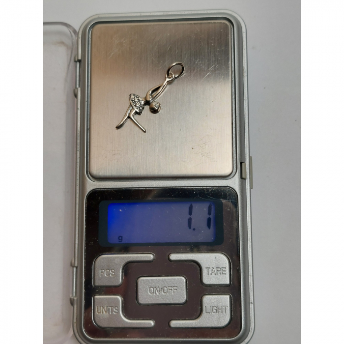 Pandantiv, Jolie Silver, Argint 925, Model Balerina Patinata, 1.1 g, 2.7 x 1.4 cm [2]