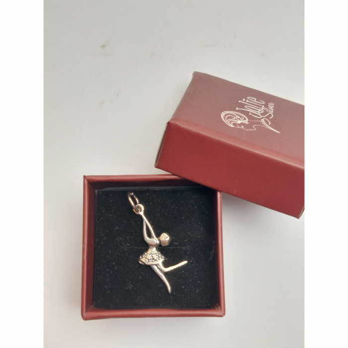 Pandantiv, Jolie Silver, Argint 925, Model Balerina Patinata, 1.1 g, 2.7 x 1.4 cm [3]