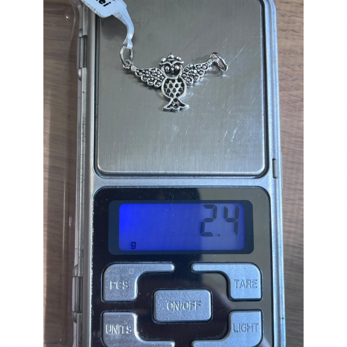 Pandantiv, Jolie Silver, Argint 925, Model Bufnita Patinata, 30 x 15 mm, 2.4 g [6]