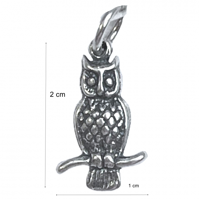Pandantiv, Jolie Silver, Argint 925, Model Bufnita Pe Creanga, 1.5 g, 2 x 1 cm [3]