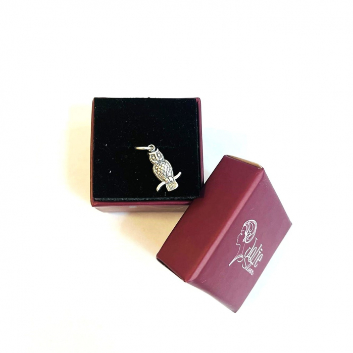 Pandantiv, Jolie Silver, Argint 925, Model Bufnita Pe Creanga, 1.5 g, 2 x 1 cm [5]