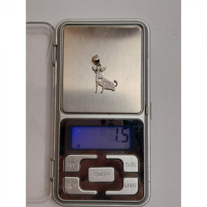 Pandantiv, Jolie Silver, Argint 925, Model Catel cu Inima, 1.5 G, 1.8 x 1.7 Cm [4]