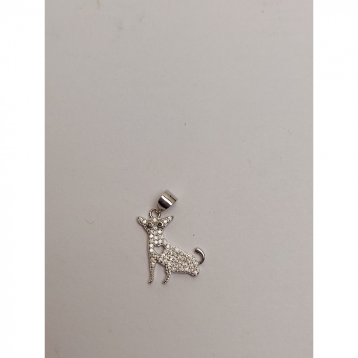 Pandantiv, Jolie Silver, Argint 925, Model Catel cu Inima, 1.5 G, 1.8 x 1.7 Cm [2]