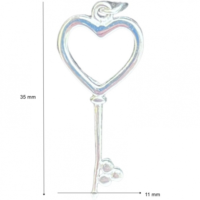 Pandantiv, Jolie Silver, Argint 925, Model Cheie, 35 x 11 mm, 0.9 g [4]