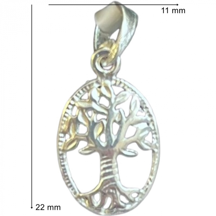 Pandantiv, Jolie Silver, Argint 925, Model Copacul Vietii Rodiat, 22 x 11 mm, 0.9 g [2]