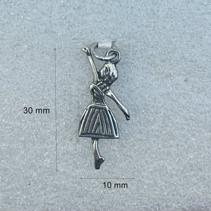 Pandantiv, Jolie Silver, Argint 925, Model Dansatoare, 30 x 10 mm, 1.7 g [2]