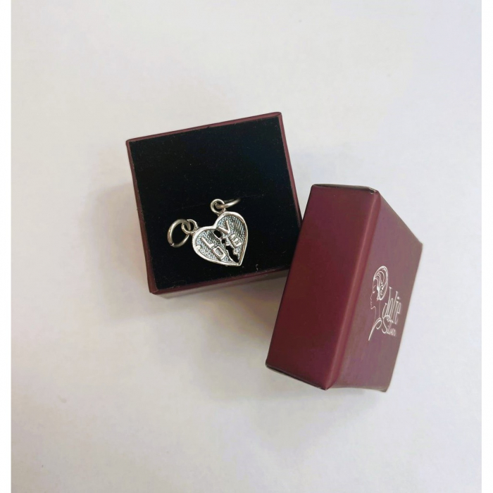Pandantiv, Jolie Silver, Argint 925, Model Doua Jumatati Love, 1.1 g, 1.5 x 1.5 cm [3]