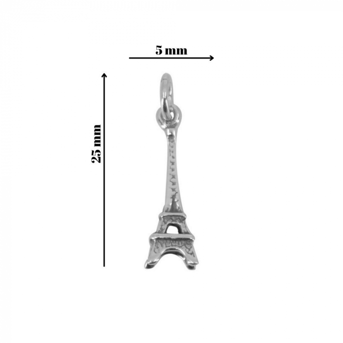 Pandantiv, Jolie Silver, Argint 925, Model Eiffel Tower, 0.9 g, 25x5 mm [2]