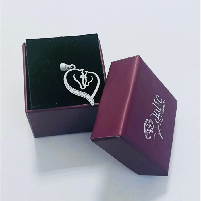 Pandantiv, Jolie Silver, Argint 925, Model Horses in Love, 16 x 20 mm, 1.6 g [4]