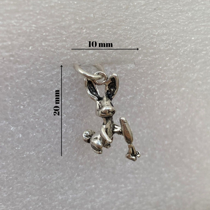 Pandantiv, Jolie Silver, Argint 925, Model Iepuras cu Morcov, 1.5 g, 20x10 mm [4]
