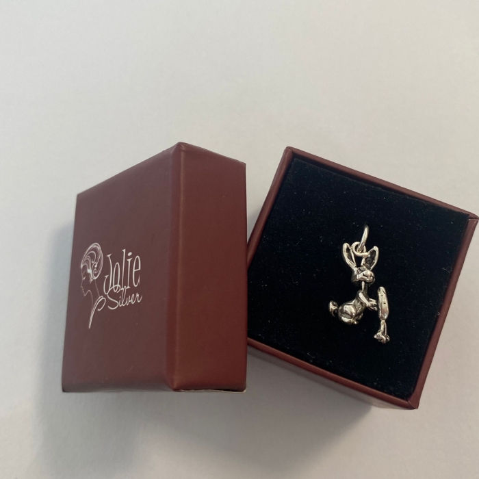 Pandantiv, Jolie Silver, Argint 925, Model Iepuras cu Morcov, 1.5 g, 20x10 mm [2]