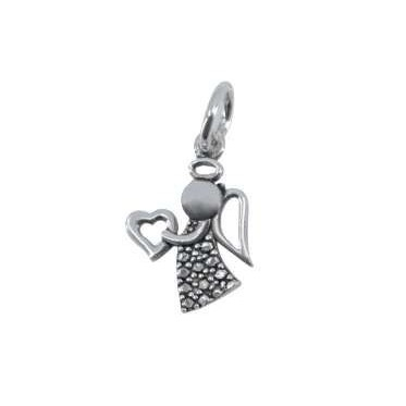 Pandantiv, Jolie Silver, Argint 925, Model Inger cu Inima, 1 g, 20x12 mm [1]