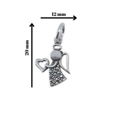 Pandantiv, Jolie Silver, Argint 925, Model Inger cu Inima, 1 g, 20x12 mm [4]