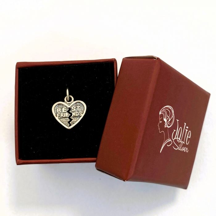Pandantiv, Jolie Silver, Argint 925, Model Inima Best Friend, 1 g, 10x12 mm [5]