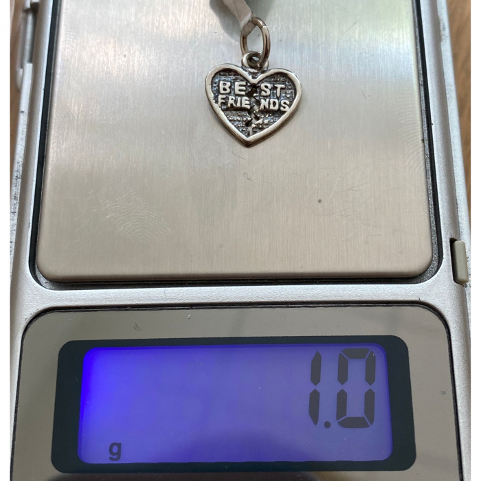 Pandantiv, Jolie Silver, Argint 925, Model Inima Best Friend, 1 g, 10x12 mm [6]