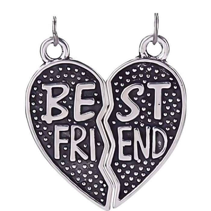 Pandantiv, Jolie Silver, Argint 925, Model Inima Best Friend, 1 g, 10x12 mm [1]