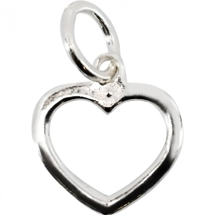 Pandantiv, Jolie Silver, Argint 925, Model Inima Contur, 0.6 g, 15x12 mm [3]