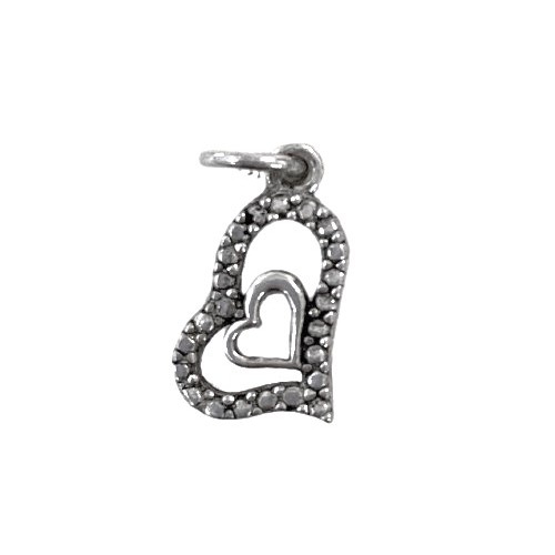 Pandantiv, Jolie Silver, Argint 925, Model Inima in Inima, 0.9 g, 18x11 mm [1]