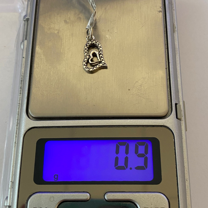 Pandantiv, Jolie Silver, Argint 925, Model Inima in Inima, 0.9 g, 18x11 mm [6]