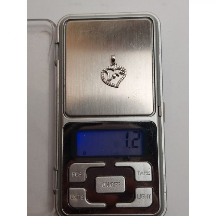 Pandantiv, Jolie Silver, Argint 925, Model Inima Love, 1.2 g, 1.5 x 1.5 cm [2]