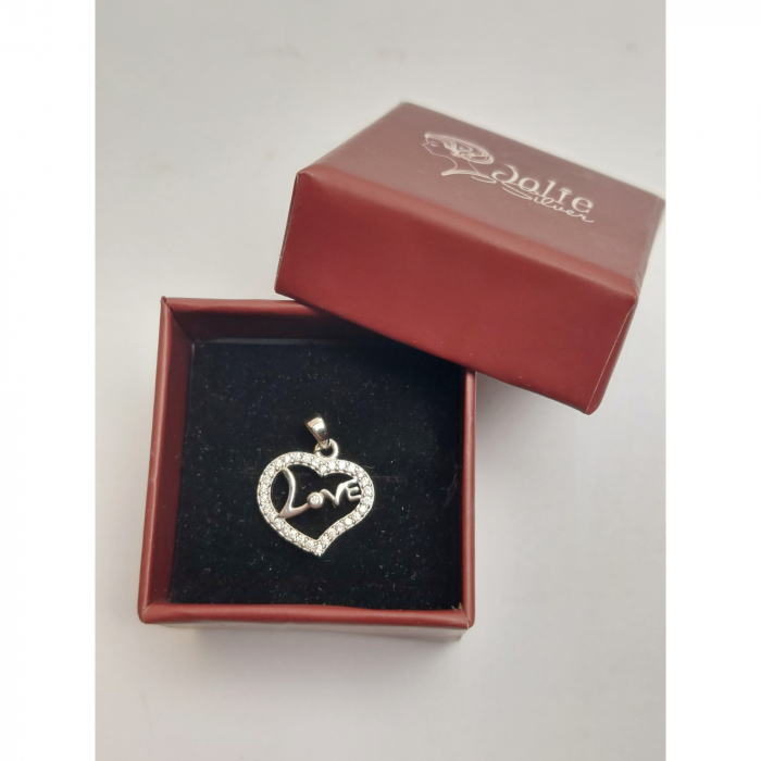 Pandantiv, Jolie Silver, Argint 925, Model Inima Love, 1.2 g, 1.5 x 1.5 cm [3]