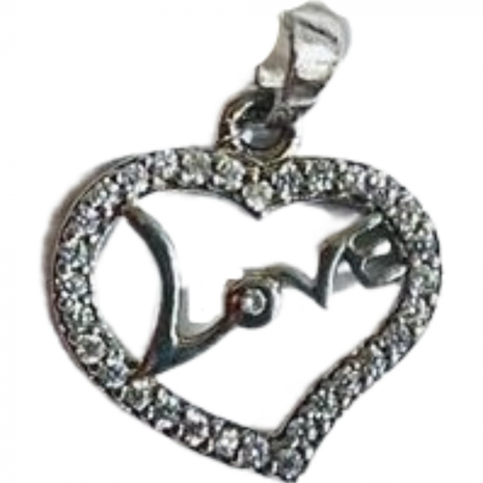 Pandantiv, Jolie Silver, Argint 925, Model Inima Love, 1.2 g, 1.5 x 1.5 cm [1]