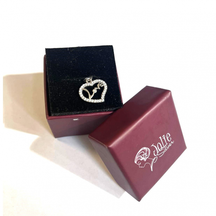 Pandantiv, Jolie Silver, Argint 925, Model Inima Love, 1.2 g, 1.5 x 1.5 cm [5]