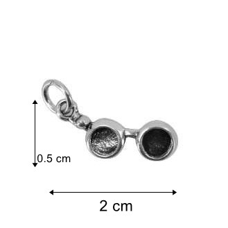 Pandantiv, Jolie Silver, Argint 925, Model Ochelari, 1.5 g, 2 x 0.5 cm [3]