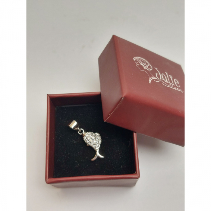 Pandantiv, Jolie Silver, Argint 925, Model Peste cu Pietre, 1.2 G, 1.5 x 0.8 Cm [5]