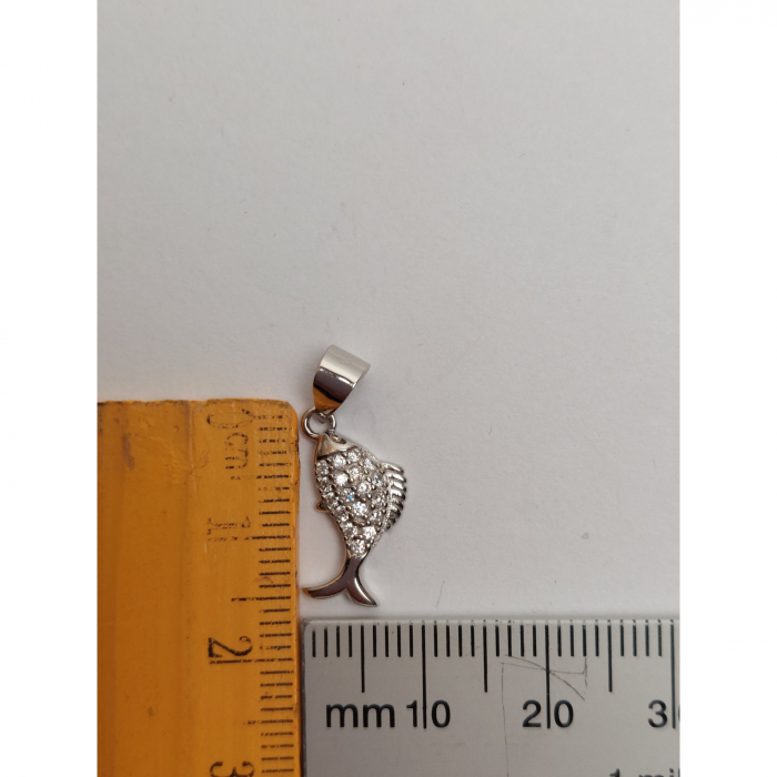 Pandantiv, Jolie Silver, Argint 925, Model Peste cu Pietre, 1.2 G, 1.5 x 0.8 Cm [3]