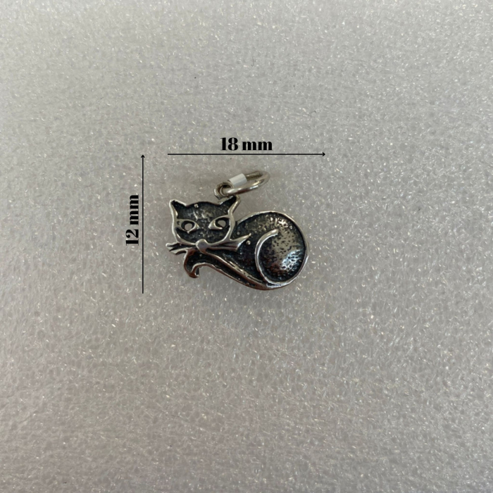 Pandantiv, Jolie Silver, Argint 925, Model Pisica, 1.4 g, 12x18 mm [3]