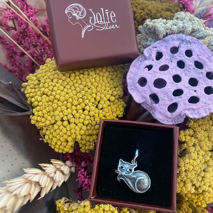 Pandantiv, Jolie Silver, Argint 925, Model Pisica, 1.4 g, 12x18 mm [2]