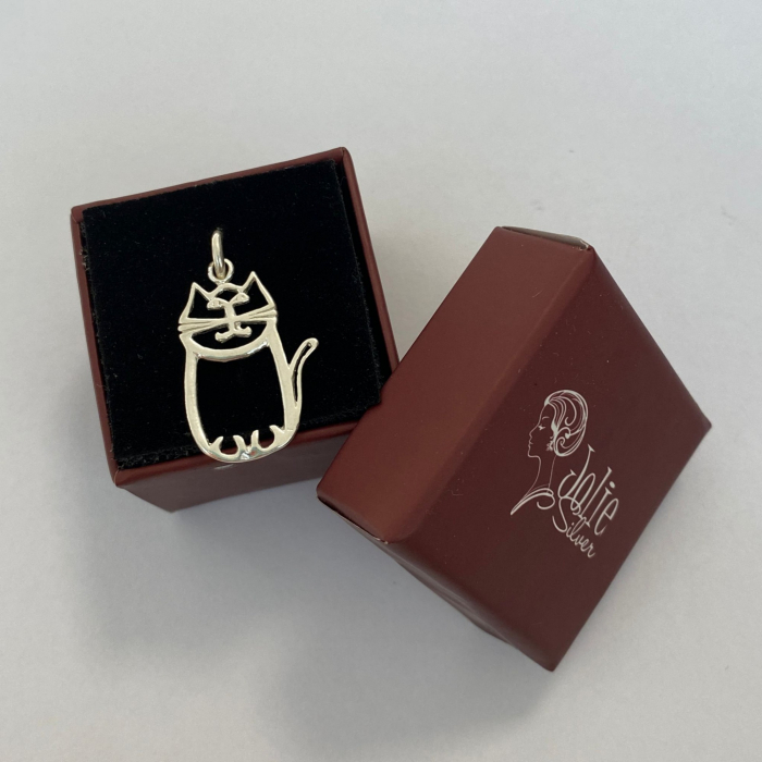 Pandantiv, Jolie Silver, Argint 925, Model Pisica, 2 g, 25x15 mm [3]