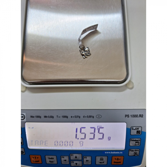 Pandantiv, Jolie Silver, Argint 925, Model Pisica Cu Fundita, 1.5 g, 1 x 1.3 cm [3]