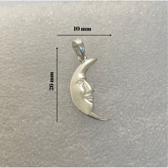 Pandantiv, Jolie Silver, Argint 925, Model Semiluna, 1.2 g, 26x10 mm [6]